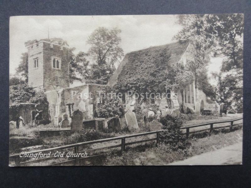 Essex: Chingford Old Church c1906 Old Postcard by F. Frith & Co No.53055