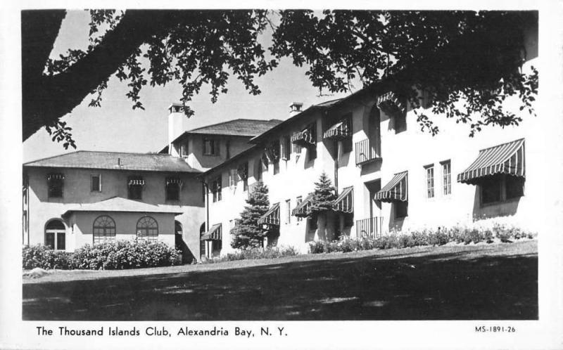 Alexandria Bay New York Thousand Islands Club Real Photo Antique Postcard K99686