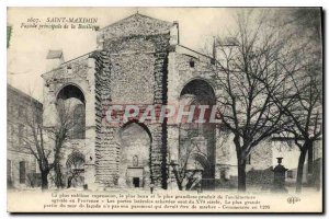 Postcard Old Saint Maximin main Facade of the Basilica