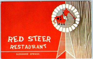 GLENWOOD SPRINGS, Colorado CO ~ RED STEER RESTAURANT Cool Graphics   Postcard