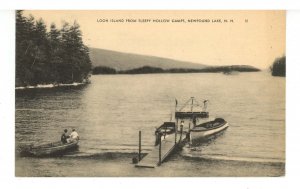 NH - Newfound Lake. Loon Island from Sleepy Hollow Camps