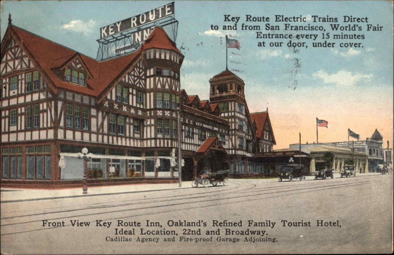 Oakland California CA Hotel Train Station Depot 1900s-10s Postcard