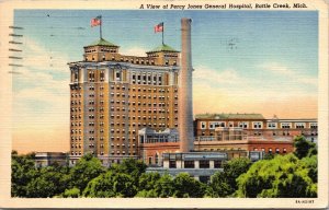 Vtg Battle Creek Michigan MI Percy Jones General Hospital 1940s View Postcard