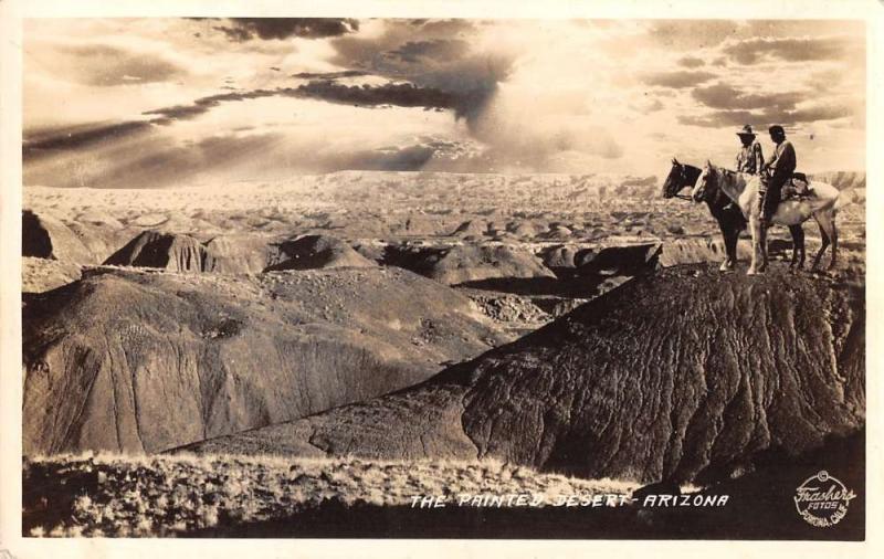 Painted Desert Arizona birds eye view by Frasher real photo pc Y14665