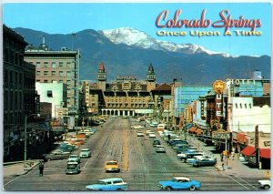 Postcard - Pikes Peak Avenue, Colorado Springs, Colorado, USA