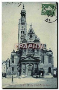 Old Postcard Paris Church St Etienne du Mont