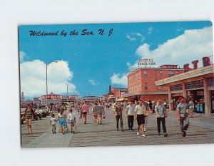 Postcard Boardwalk Looking South Wildwood By The Sea Wildwood New Jersey USA