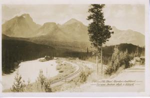 Mt Sheol, Aberdeen, Saddleback ~ Near Banff Alberta ~ Vintage RPPC Postcard