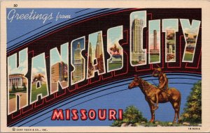 Greetings from Kansas City MO Postcard PC503