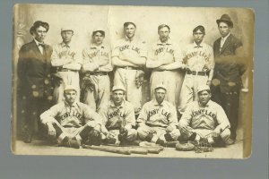 Penny Lake MINNESOTA RP c1910 BASEBALL TEAM Studio Shot nr Wells Alden Freeborn