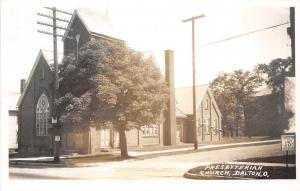 C49/ Dalton Ohio Postcard Real Photo RPPC c50s Presbyterian Church
