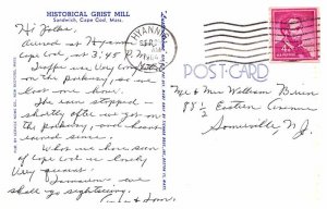 Postcard BUILDING SCENE Sandwich Massachusetts MA AS2949