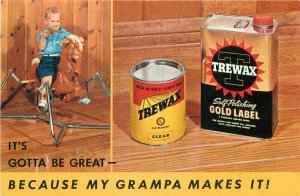 Furniture Polish Advertising Trewax Clear Paste 1950s Postcard 20-7604