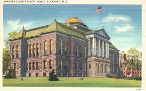 Vintage Postcard Negara County Courthouse Building Landmark Lockport New York NY