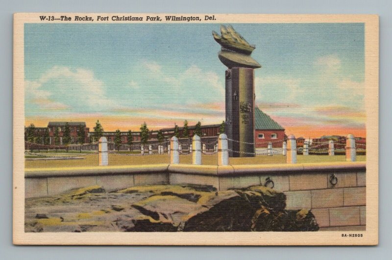 The Rocks, Fort Christina Park, Wilmington, Deleware, Postcard