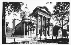 Cathedral of St. Peter and St. Paul real photo Philadelphia, Pennsylvania PA