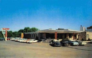 Teibel Fried Chicken Restaurant Cars US 30 41 Dyer Indiana 1950s postcard