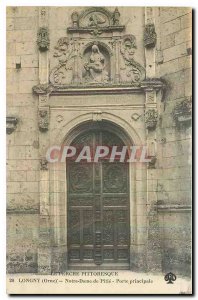 Old Postcard Le Perche Longny Picturesque Orne Our Lady of Pity Main Gate