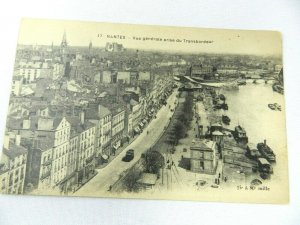 Vintage Postcard 17 Nantes Vue generale prise du Transbordeur B&W