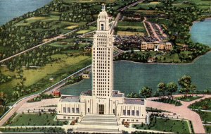 Louisiana Baton Rouge The State Capitol Curteich