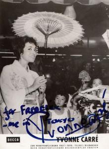 Yvonne Carre Live In Japan Decca Hand Signed Photo & Personal LETTER Autograph s