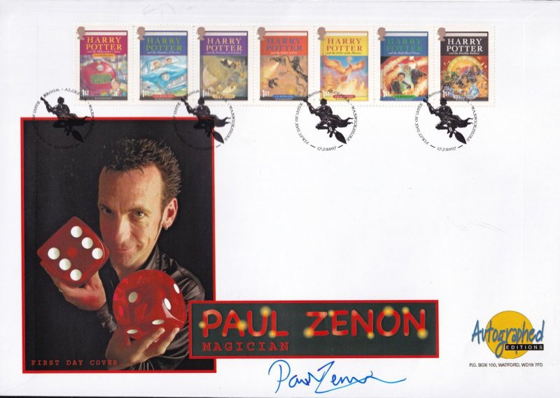 Paul Zenon Harry Potter Magician Hand Signed Autograph FDC