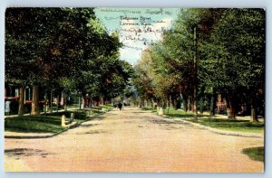 Lawrence Kansas KS Postcard Tennessee Street Exterior View 1911 Vintage Antique