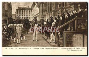 Old Postcard Paris l & # 39Hotel Town Le Fumoir The Louis XVI reception in th...