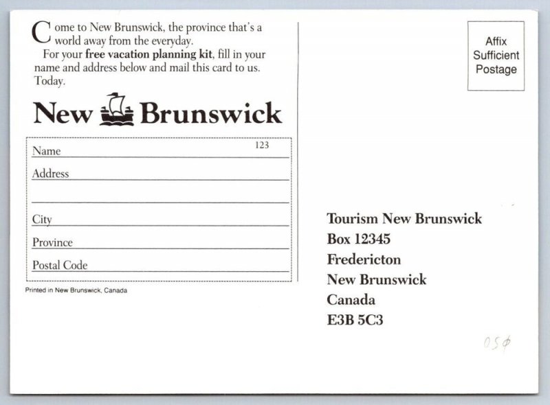 Kellys Beach, Kouchibouguac National Park, Tourism New Brunswick Postcard