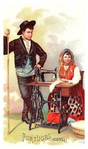 1892 Singer Manufacturing Trade Card - Portugal ( Vianna)