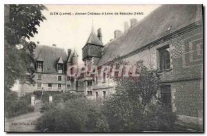 Old Postcard Gien Loiret Old Chateau d'Anne de Beaujeu 1494