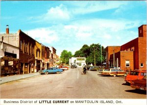 Little Current, Manitoulin Island Canada STREET SCENE Ritche's Food 4X6 Postcard