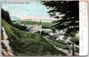 1910's St. Anne De Beaupre Quebec Canada Buildings Trail Posted Postcard