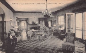 LAKEWOOD SKOWHEGAN MAINE~LOUNGE AT LAKEWOOD INN~ARTVUE PHOTO POSTCARD