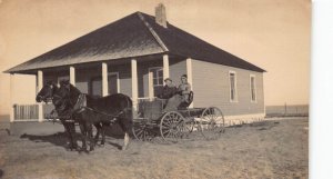 US Horse Cart Peasants House Our shack C.P.I.D RPPC postcard B948
