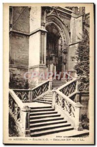 Old Postcard Mezieres Church Staircase