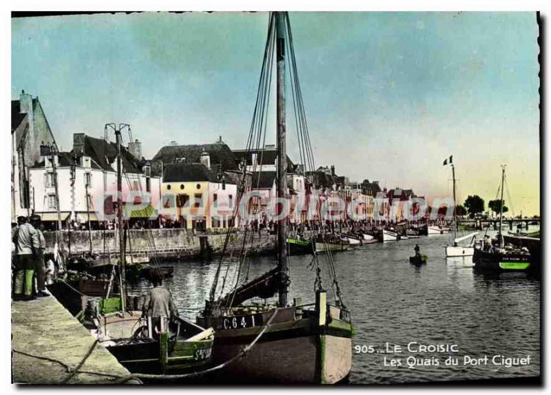 Postcard Modern Croisic the port Quays Ciguet