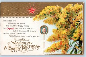 Dayton Kansas KS Postcard Birthday The Golden Rod Embossed 1910 Antique Posted