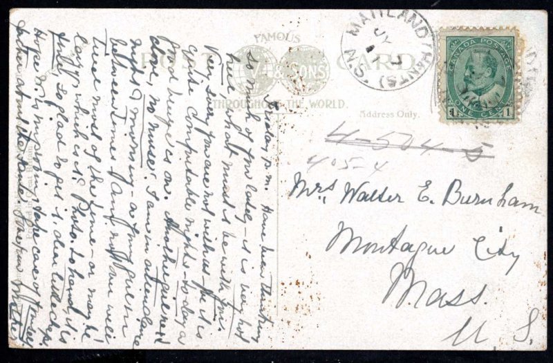 Nova Scotia MULGRAVE Ferry Steamer Pub V & Sons pm1911 - DB