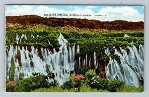 Hagerman Valley, ID-Idaho, Scenic View Thousand Springs, Vintage Linen Postcard