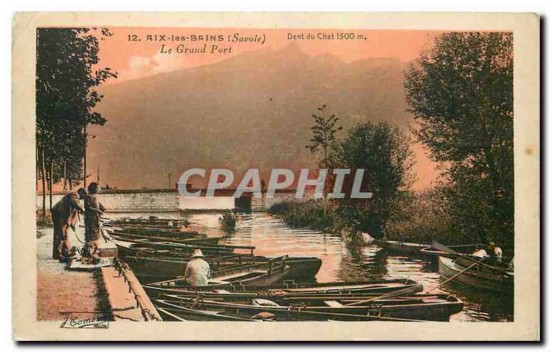 Old Postcard Aix les Bains Savoie Grand Harbor