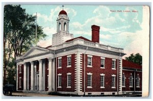 1912 View Of Town Halls Lenox LEE Massachusetts MA Vintage Posted Postcard 