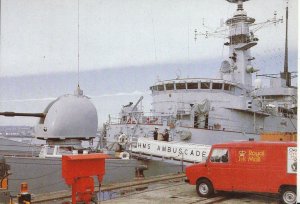 Royal Mail Postcard - Delivering To H.M.S. Ambuscade Plymouth Dock  - Ref AB3156