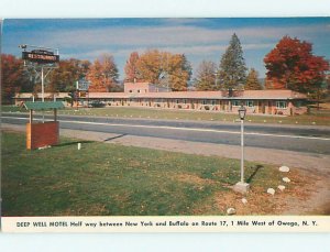Unused Pre-1980 OLD CARS & DEEP WELL MOTEL & RESTAURANT Owego NY s3728@