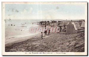 Old Postcard La Tranche Sur Mer A day of storm