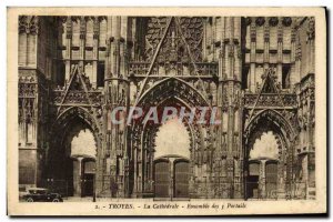 Old Postcard Troyes The Cathedral Set of 3 portals