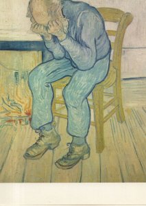 Van Gogh Old Man In Sorrow Vintage Rare Painting Postcard