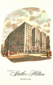 Vintage Postcard 1910's The Statler Hilton Hotel Suites Boston Massachusetts MA