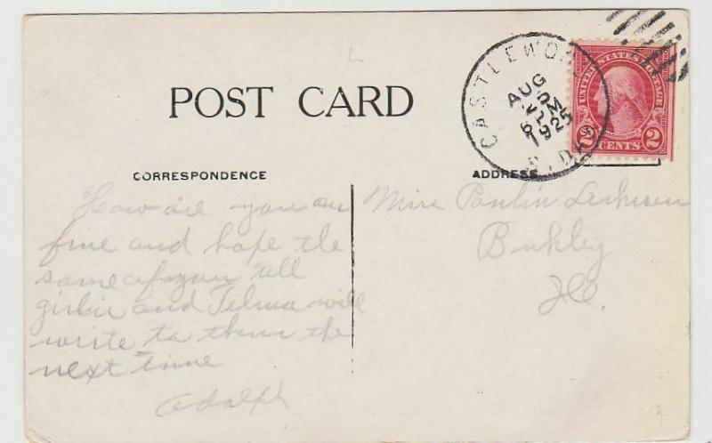 SD Watertown South Dakota High School 1925 Postcard