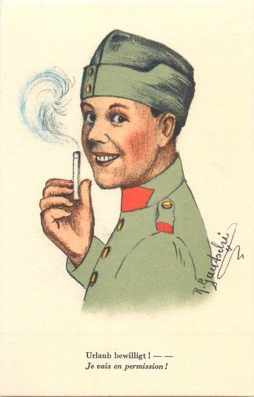 Armée Suisse Soldat par R. Gautschi swiss army soldier cigarette Zigarette 